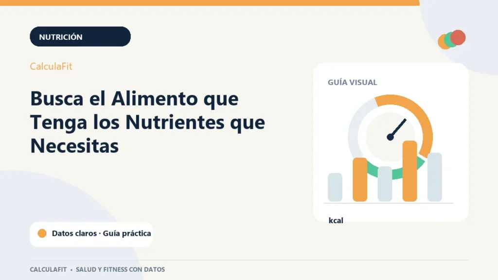 Infografía: Busca el Alimento que Tenga los Nutrientes que Necesitas | CalculaFit
