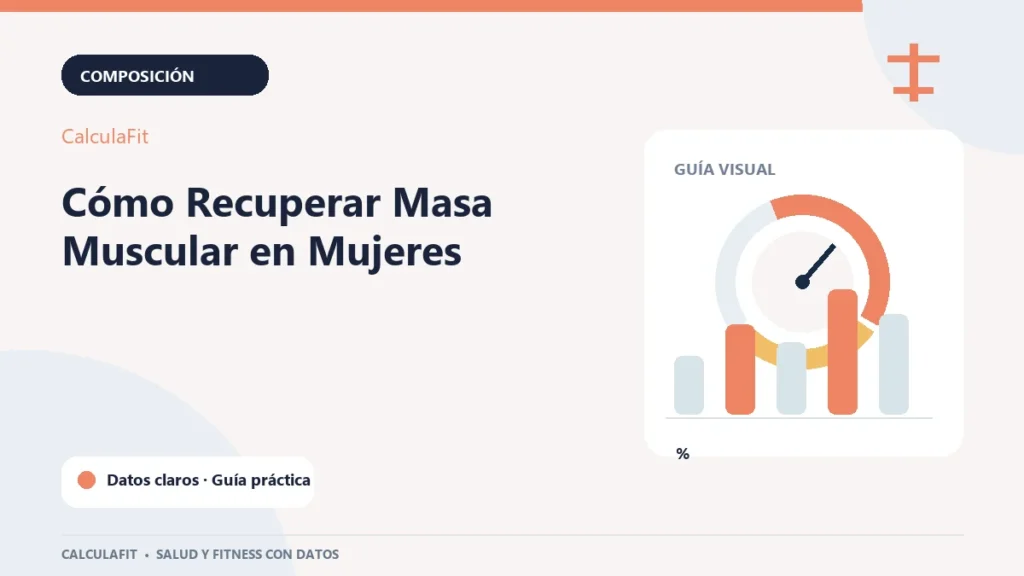 Infografía: Cómo Recuperar Masa Muscular en Mujeres | CalculaFit