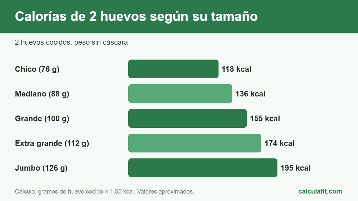 ¿Cuántas Calorías Tienen 2 Huevos? Tabla Esencial 3 Cuántas calorías tienen 2 huevos chicos, medianos, grandes y extra grandes