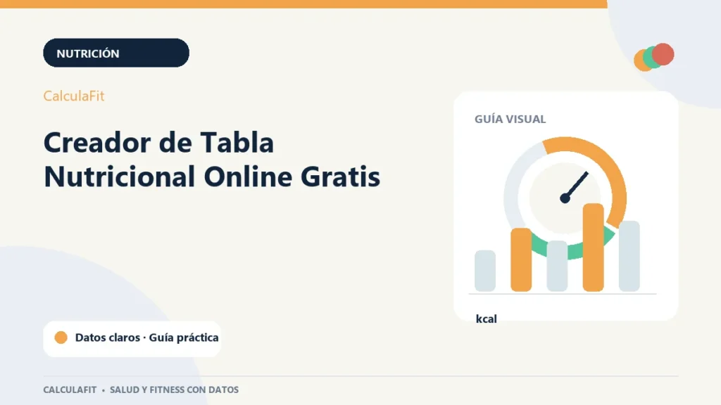 Infografía: Creador de Tabla Nutricional Online Gratis | CalculaFit