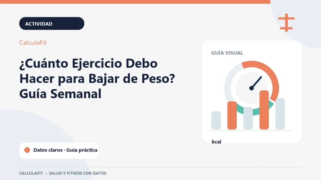 Infografía: ¿Cuánto Ejercicio Debo Hacer para Bajar de Peso? Guía Semanal | CalculaFit
