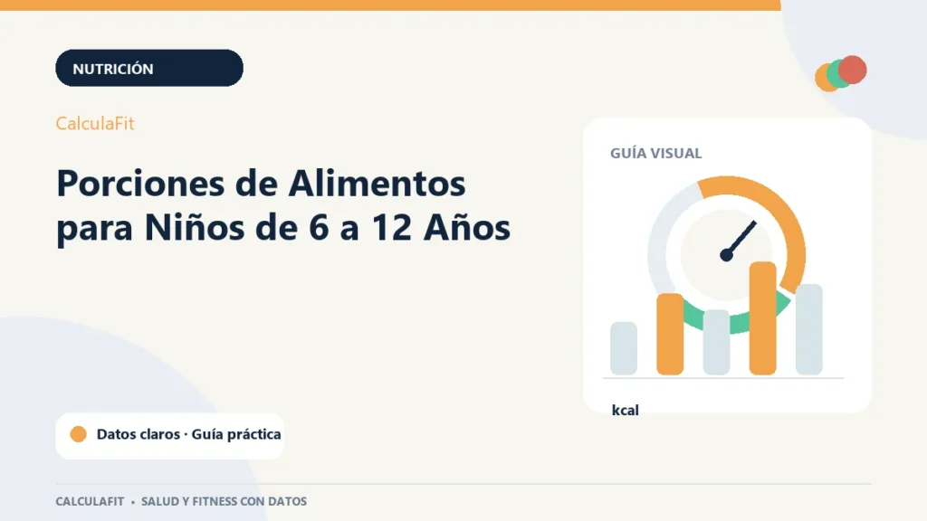 Infografía: Porciones de Alimentos para Niños de 6 a 12 Años | CalculaFit