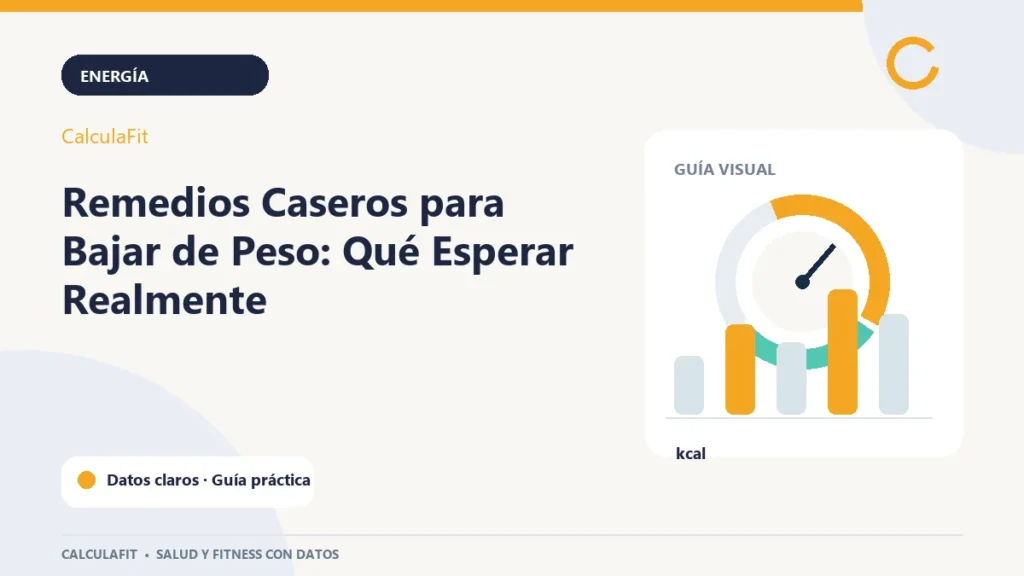 Infografía: Remedios Caseros para Bajar de Peso: Qué Esperar Realmente | CalculaFit