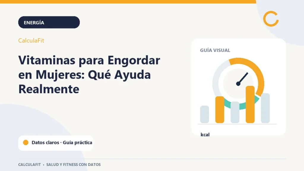 Infografía: Vitaminas para Engordar en Mujeres: Qué Ayuda Realmente | CalculaFit